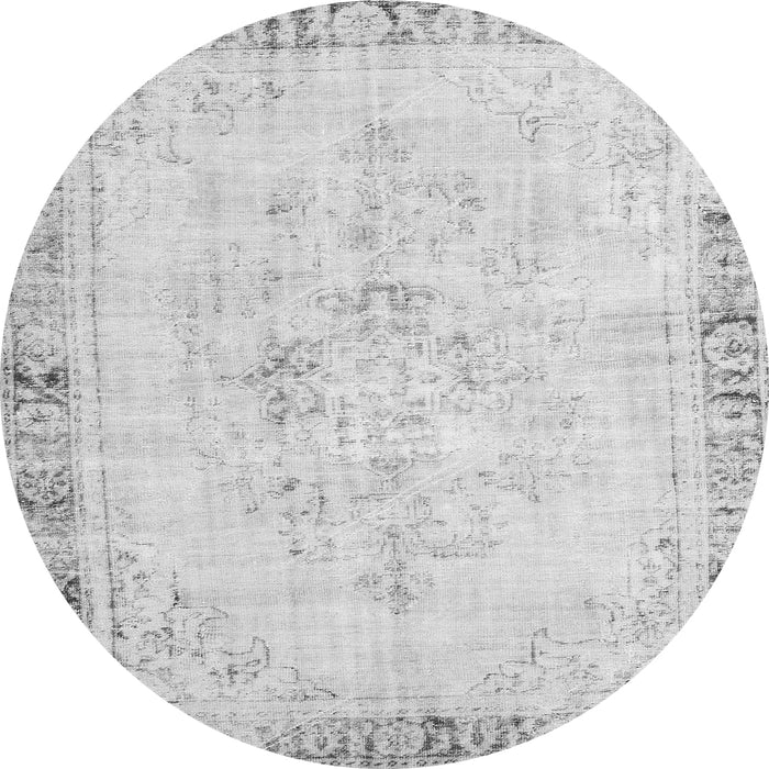 Square Persian Gray Traditional Rug, tr3759gry