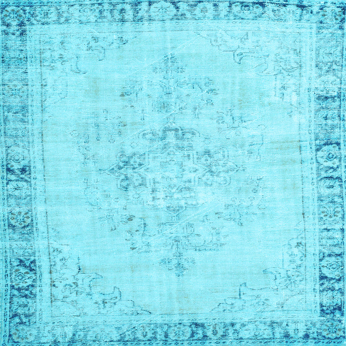 Square Persian Light Blue Traditional Rug, tr3759lblu