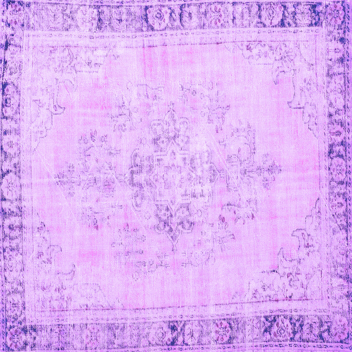 Square Persian Purple Traditional Rug, tr3759pur
