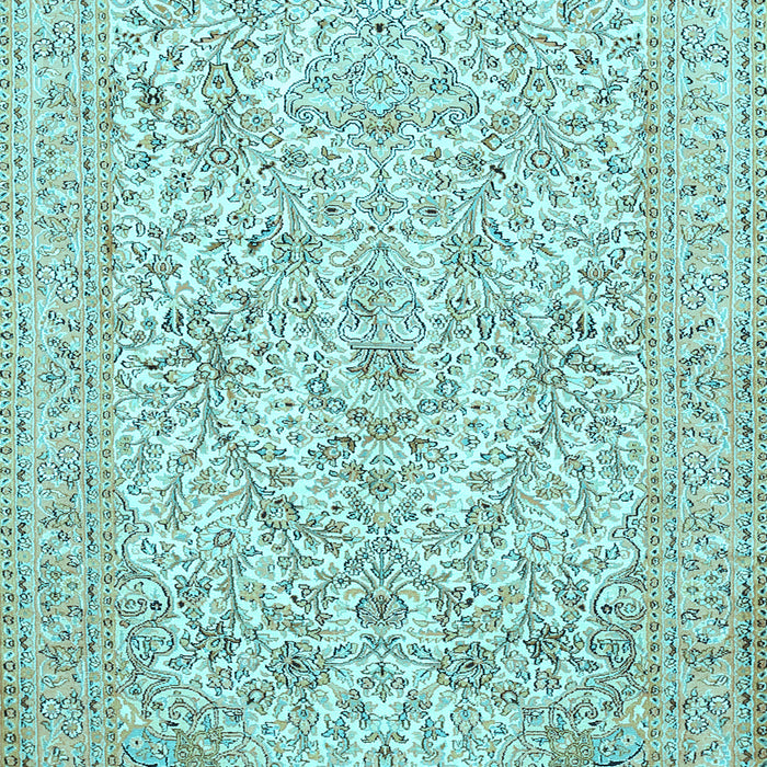 Machine Washable Persian Light Blue Traditional Rug, wshtr375lblu