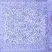 Square Persian Blue Traditional Rug, tr375blu