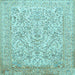 Square Persian Light Blue Traditional Rug, tr375lblu