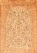 Serging Thickness of Machine Washable Persian Orange Traditional Area Rugs, wshtr375org