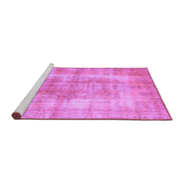 Sideview of Machine Washable Persian Purple Traditional Area Rugs, wshtr3760pur