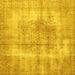 Square Persian Yellow Traditional Rug, tr3760yw