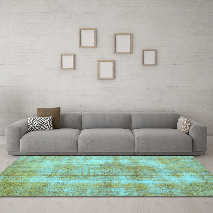 Machine Washable Persian Light Blue Traditional Rug in a Living Room, wshtr3760lblu