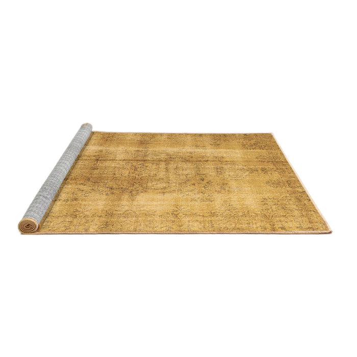 Sideview of Machine Washable Persian Brown Traditional Rug, wshtr3760brn