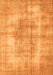 Serging Thickness of Machine Washable Persian Orange Traditional Area Rugs, wshtr3760org