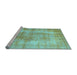 Sideview of Machine Washable Persian Light Blue Traditional Rug, wshtr3760lblu