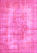 Machine Washable Persian Pink Traditional Rug, wshtr3760pnk