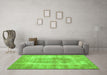 Machine Washable Persian Green Traditional Area Rugs in a Living Room,, wshtr3760grn