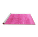 Sideview of Machine Washable Persian Pink Traditional Rug, wshtr3761pnk