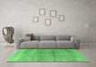 Machine Washable Persian Emerald Green Traditional Area Rugs in a Living Room,, wshtr3761emgrn