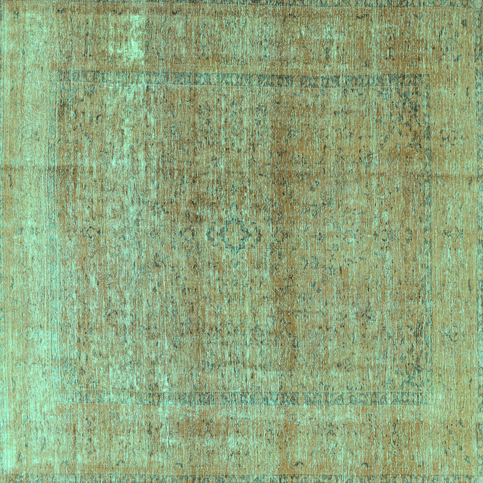 Square Persian Turquoise Traditional Rug, tr3761turq