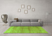 Machine Washable Persian Green Traditional Area Rugs in a Living Room,, wshtr3761grn