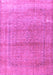 Machine Washable Persian Purple Traditional Area Rugs, wshtr3761pur