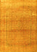 Machine Washable Persian Yellow Traditional Rug, wshtr3761yw