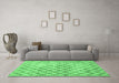 Machine Washable Persian Emerald Green Traditional Area Rugs in a Living Room,, wshtr3762emgrn