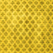 Square Machine Washable Persian Yellow Traditional Rug, wshtr3762yw