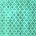 Square Persian Turquoise Traditional Rug, tr3762turq