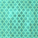 Square Machine Washable Persian Turquoise Traditional Area Rugs, wshtr3762turq