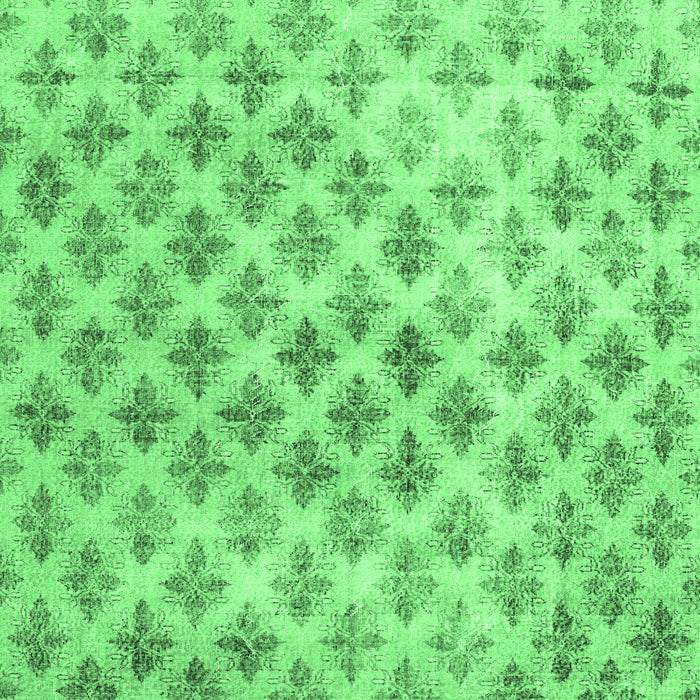 Machine Washable Persian Emerald Green Traditional Area Rugs, wshtr3762emgrn