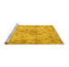 Sideview of Machine Washable Persian Yellow Traditional Rug, wshtr3763yw