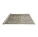 Sideview of Machine Washable Traditional Khaki Green Rug, wshtr3764