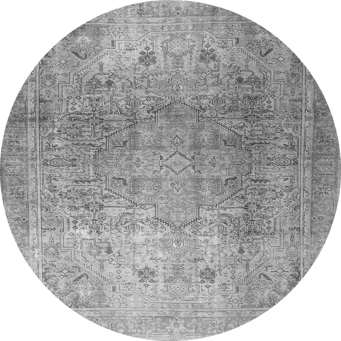 Machine Washable Persian Gray Traditional Rug, wshtr3764gry