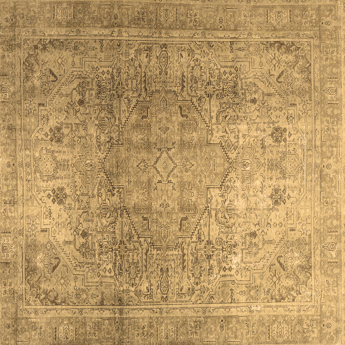 Square Persian Brown Traditional Rug, tr3764brn