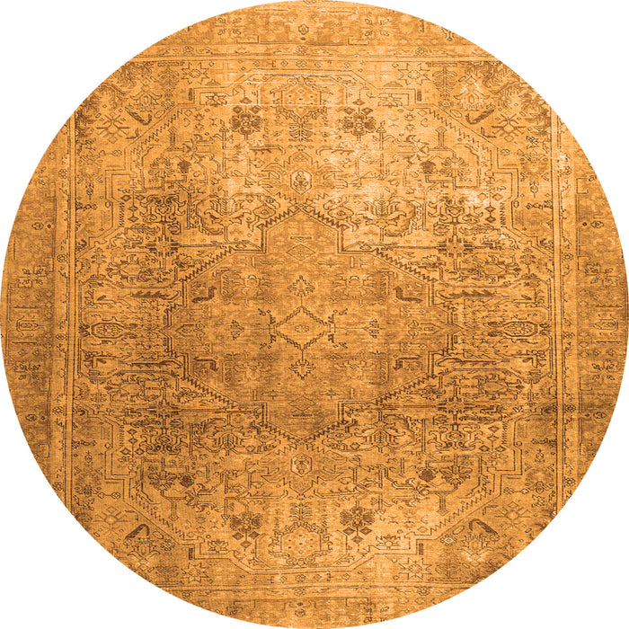 Square Persian Orange Traditional Rug, tr3764org