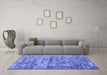 Machine Washable Oriental Blue Asian Inspired Rug in a Living Room, wshtr3765blu