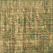 Square Machine Washable Oriental Brown Asian Inspired Rug, wshtr3765brn