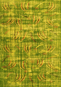 Oriental Yellow Asian Inspired Rug, tr3765yw