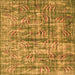 Serging Thickness of Oriental Orange Asian Inspired Rug, tr3765org