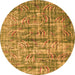 Square Oriental Orange Asian Inspired Rug, tr3765org