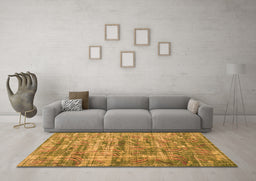 Machine Washable Oriental Orange Asian Inspired Area Rugs in a Living Room, wshtr3765org