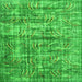 Serging Thickness of Oriental Green Asian Inspired Rug, tr3765grn