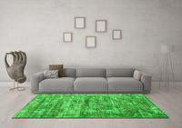 Machine Washable Oriental Green Asian Inspired Rug, wshtr3765grn