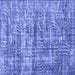 Square Oriental Blue Asian Inspired Rug, tr3765blu