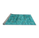 Sideview of Machine Washable Oriental Light Blue Asian Inspired Rug, wshtr3765lblu