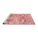 Sideview of Machine Washable Traditional Red Rug, wshtr3766