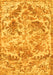 Machine Washable Persian Yellow Bohemian Rug, wshtr3766yw