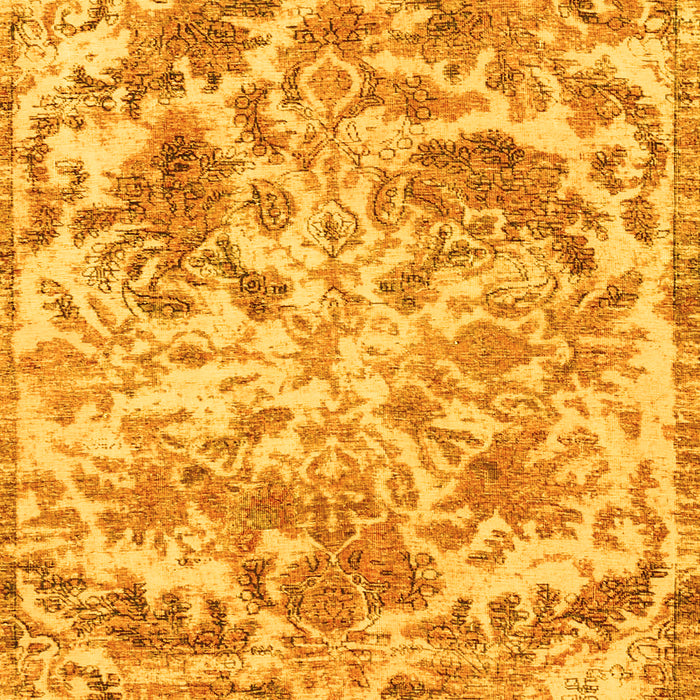 Machine Washable Persian Yellow Bohemian Rug, wshtr3766yw