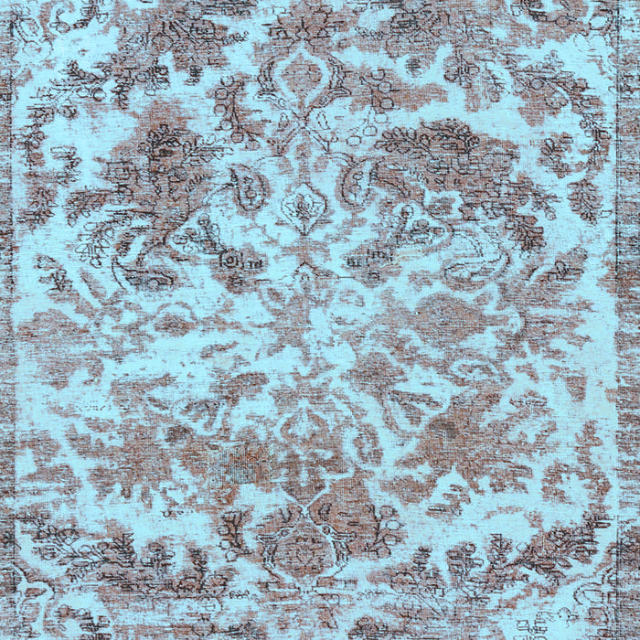 Machine Washable Persian Light Blue Bohemian Rug, wshtr3766lblu