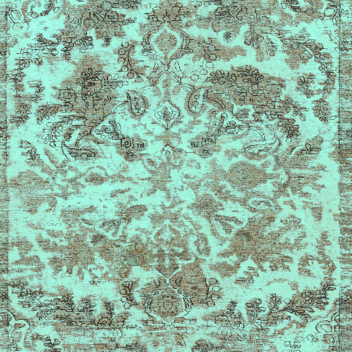 Machine Washable Persian Turquoise Bohemian Area Rugs, wshtr3766turq