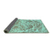 Sideview of Persian Turquoise Bohemian Rug, tr3766turq