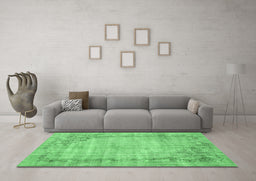 Machine Washable Oriental Emerald Green Asian Inspired Area Rugs in a Living Room,, wshtr3767emgrn