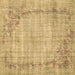 Square Oriental Brown Asian Inspired Rug, tr3767brn