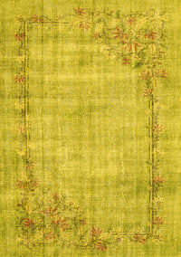 Oriental Yellow Asian Inspired Rug, tr3767yw